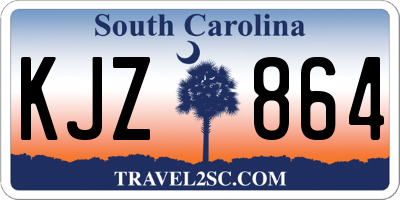 SC license plate KJZ864