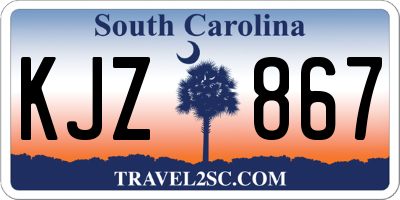 SC license plate KJZ867