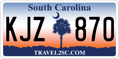 SC license plate KJZ870