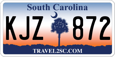 SC license plate KJZ872