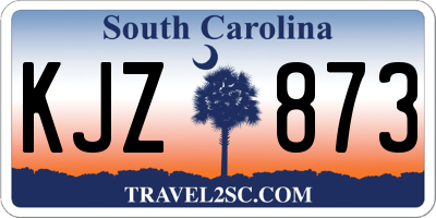 SC license plate KJZ873