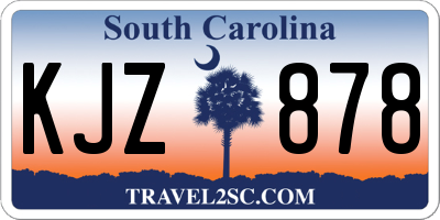 SC license plate KJZ878