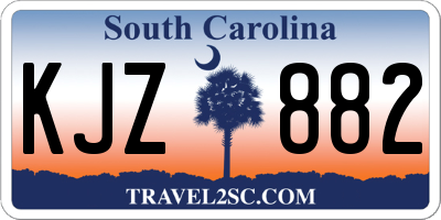 SC license plate KJZ882