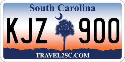 SC license plate KJZ900