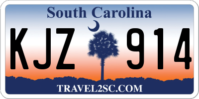 SC license plate KJZ914