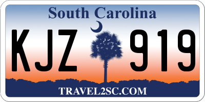 SC license plate KJZ919