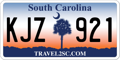 SC license plate KJZ921