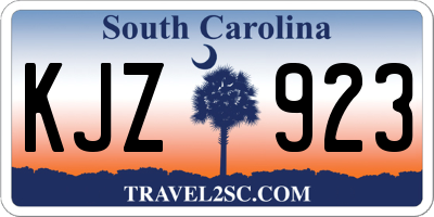 SC license plate KJZ923