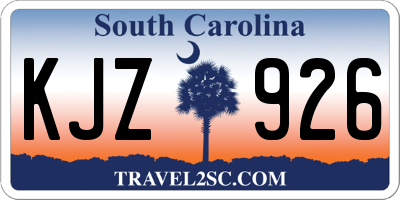 SC license plate KJZ926