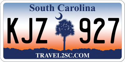 SC license plate KJZ927