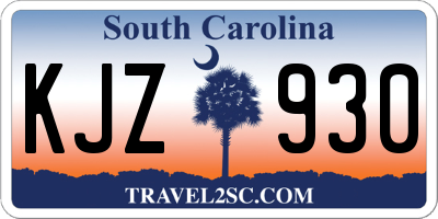SC license plate KJZ930
