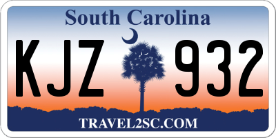 SC license plate KJZ932