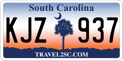 SC license plate KJZ937