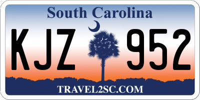 SC license plate KJZ952