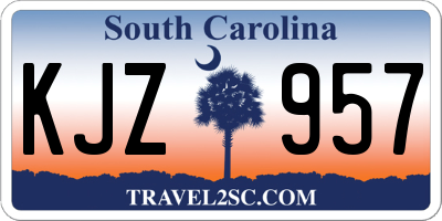 SC license plate KJZ957