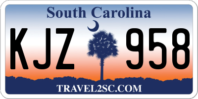 SC license plate KJZ958