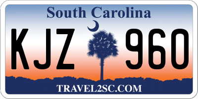 SC license plate KJZ960