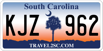 SC license plate KJZ962