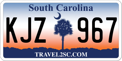 SC license plate KJZ967