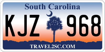 SC license plate KJZ968