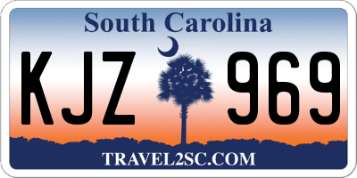 SC license plate KJZ969