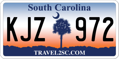 SC license plate KJZ972