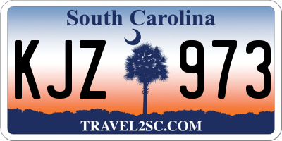 SC license plate KJZ973