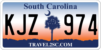 SC license plate KJZ974