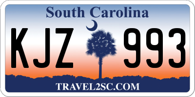 SC license plate KJZ993