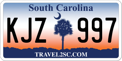 SC license plate KJZ997