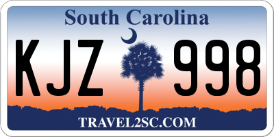 SC license plate KJZ998