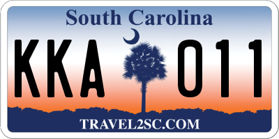 SC license plate KKA011