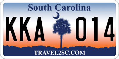 SC license plate KKA014