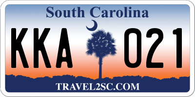 SC license plate KKA021