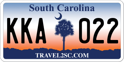 SC license plate KKA022
