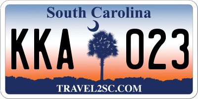 SC license plate KKA023