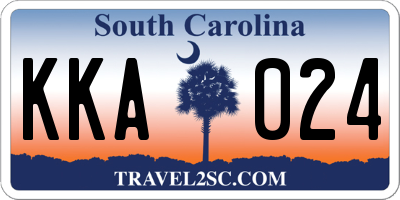 SC license plate KKA024