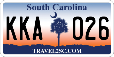 SC license plate KKA026