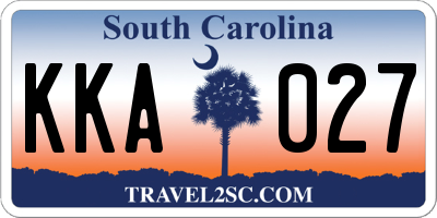 SC license plate KKA027
