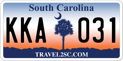 SC license plate KKA031