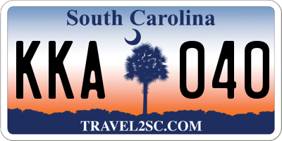 SC license plate KKA040