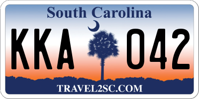 SC license plate KKA042