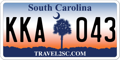SC license plate KKA043