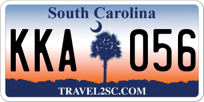 SC license plate KKA056