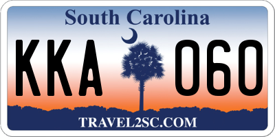 SC license plate KKA060
