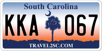 SC license plate KKA067