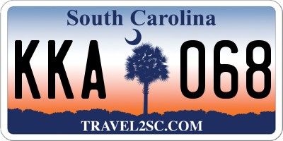 SC license plate KKA068