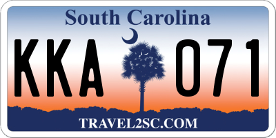 SC license plate KKA071