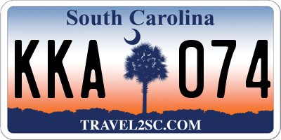 SC license plate KKA074
