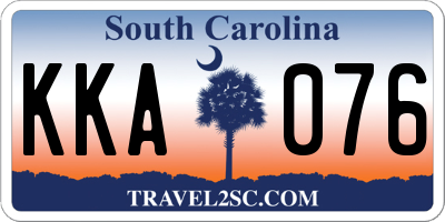 SC license plate KKA076